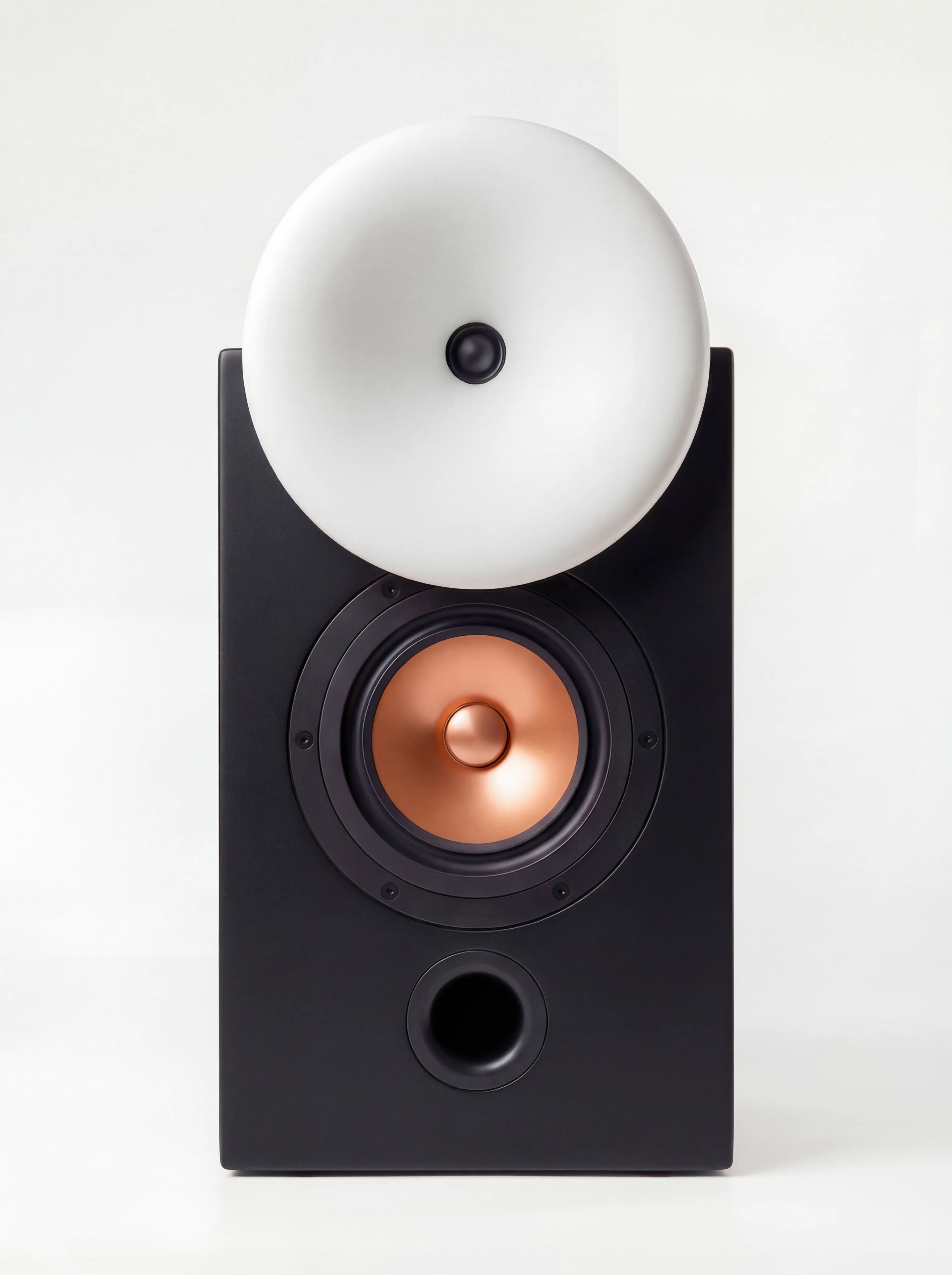 Amour matte black and white finish