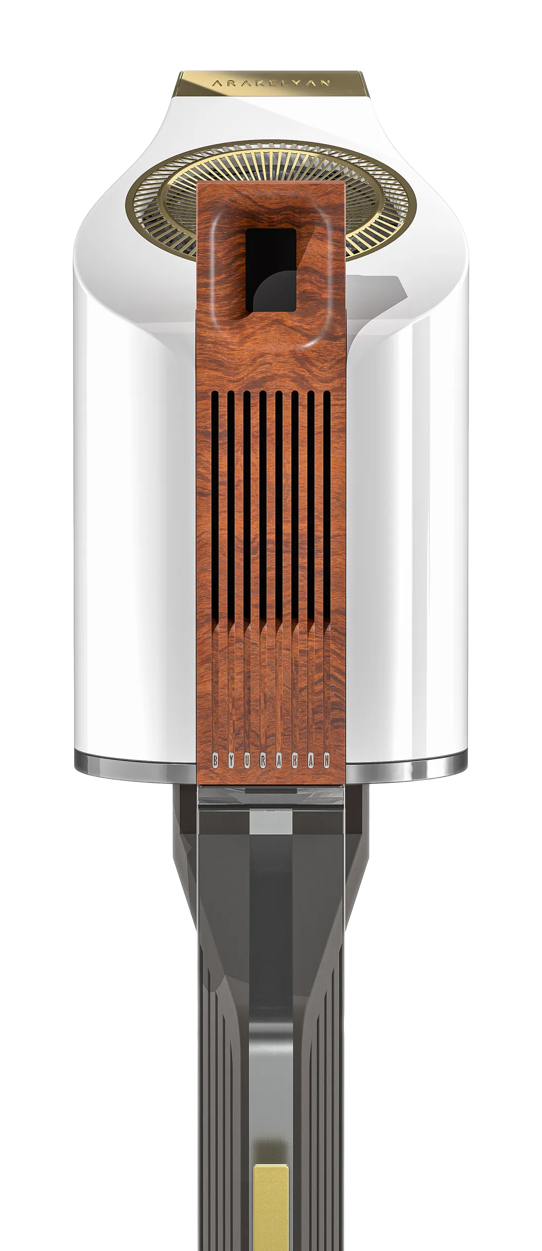Byurakan loudspeaker front view on its dedicated stand